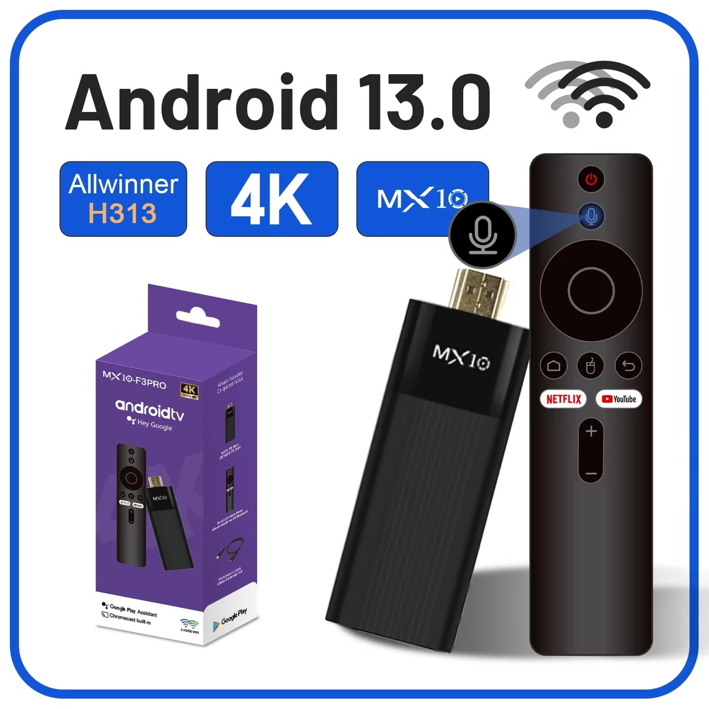 4K F3 PRO TV Stick 4K Fire TV Stick TV Remote Control Android TV Stick Quad Core Firestick 4K