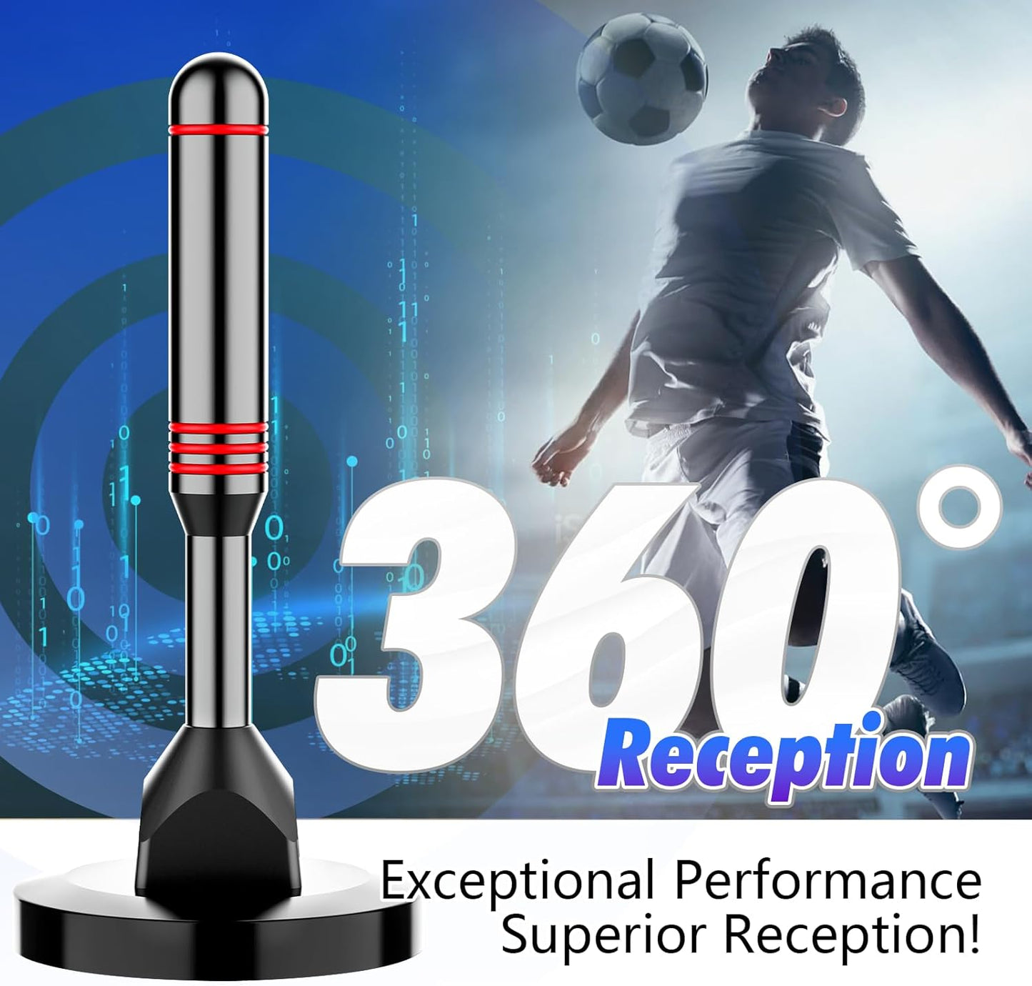TV Antenna for Smart TV Indoor, 2024 Digital TV Antenna Indoor with Strong Magne