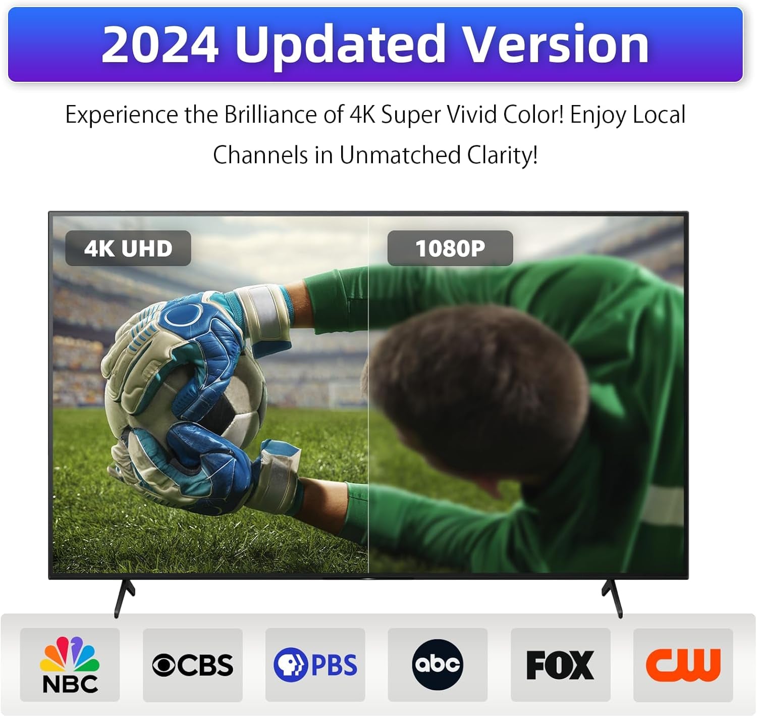 TV Antenna for Smart TV Indoor, 2024 Digital TV Antenna Indoor with Strong Magne