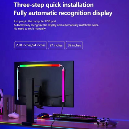 Color Music Game Sync 24" Screen Gaming Amosphere Ambient Smart TV Monitor LED Strip Backlight Light for Computer Screen (24Inch)