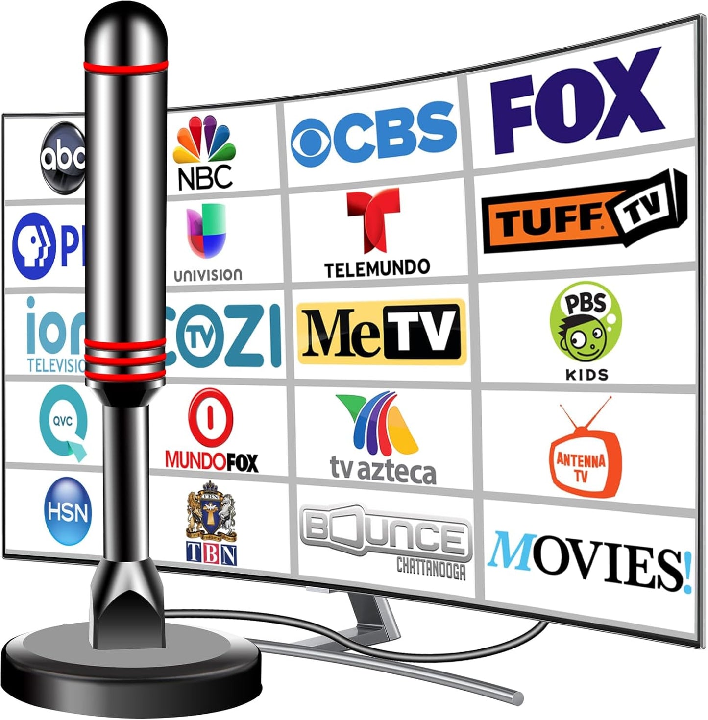 TV Antenna for Smart TV Indoor, 2024 Digital TV Antenna Indoor with Strong Magne